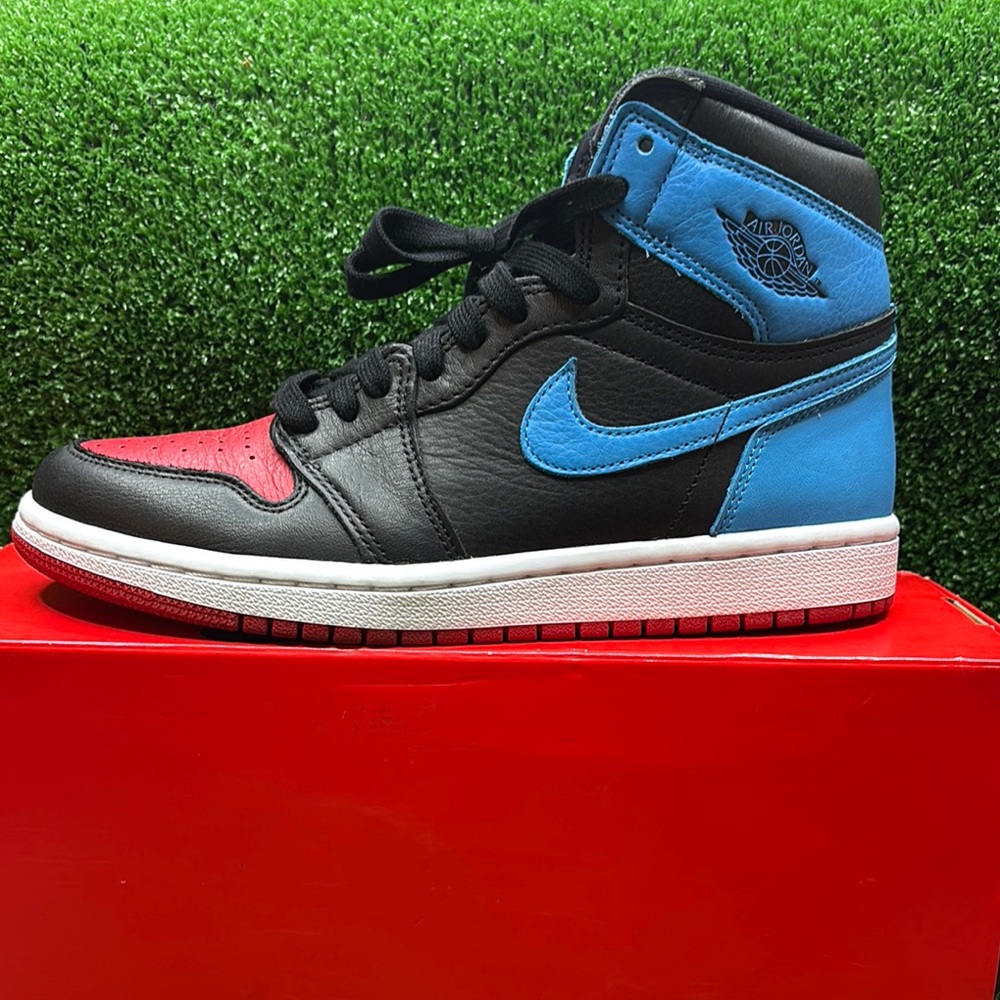 Air Jordan High-Top Sneakers - Black, Red, Blue